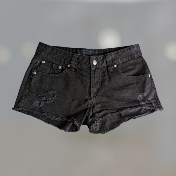 Henry Como Distressed Denim Shorts - Picture 1 of 5